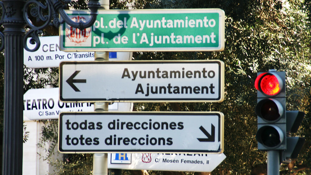 Valencian Road Signs